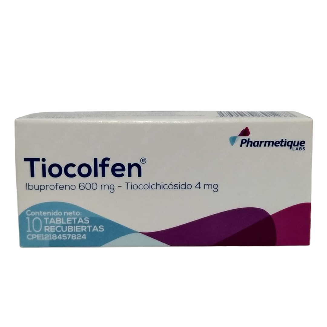 TIOCOLFEN IBUPROFENO TIOCOLCHICOSIDO 600-4MG TAB X 10